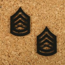 Collar rank USMC Gunnery Sergeant. Black metal