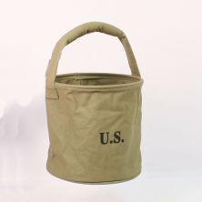 American WW2 Canvas US Water Bucket OD3 Colour