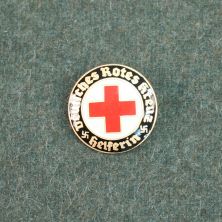 German Red Cross DRK Helferin Brooch Gold