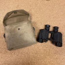 British Army No2 MKII Binoculars 1943 with 1941 MECo web case