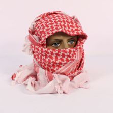 Shemagh Head Scarf Red/White