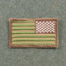 Reversed US Flag. Multicam, Hook and Loop