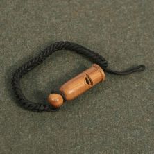 German WW2 Field Police Whistle with Black Lanyard