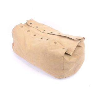 1942 Dated British Army Brown Canvas Lace up Holdall