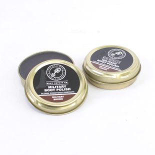 2 x Army Brown Boot Polish Tins by Boot Repair Co