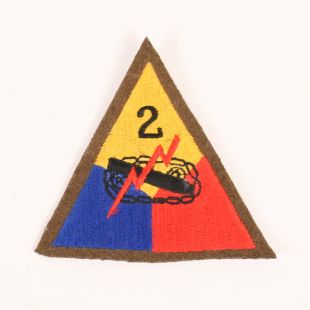 US 2nd Armoured shoulder patch. WW1 design.