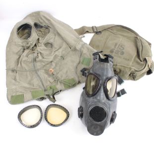 American 1963 M17 Gas Mask and Bag