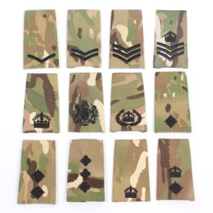 British Multicam Rank Slide Kings Crown Black Stitching