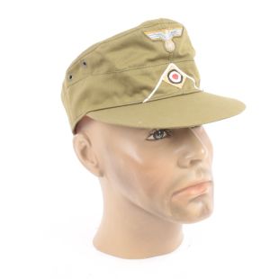 German Army DAK Tropical Field Service Cap Mans with Infantry piping by EREL