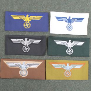 Heer and Naval Breast Eagles in Bevo Pack of 6 assorted eagles badges