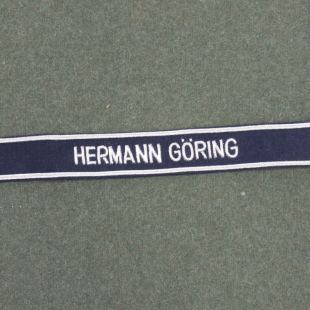 Hermann Goring Officers Cuff Title in Wire Bullion Latin text