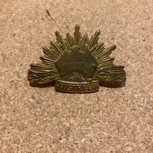 Akubra Australia Brass Cap Badge