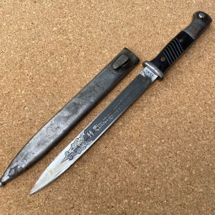 German K98 Bayonet engraved with SS Einsatzgruppe 1 "Prag"