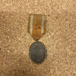 WW2 German West Wall Medal with ribbon (Original)