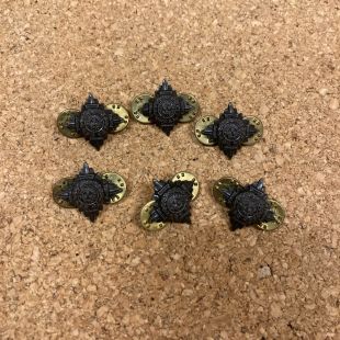 6 x bronze Captains shoulder pips 