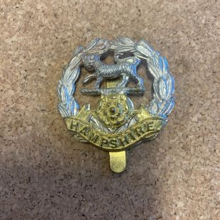  Hampshire Brass Cap badge. 