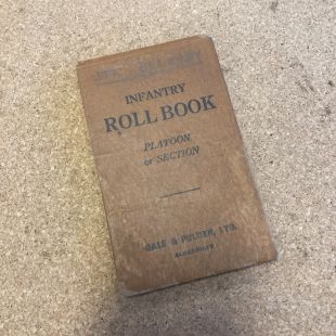 Infantry Roll Book Platoon or Section Belonging to Sgt Ellerby 1943 