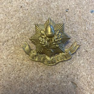 Cheshire Regiment all brass WW1 Economy cap badge 