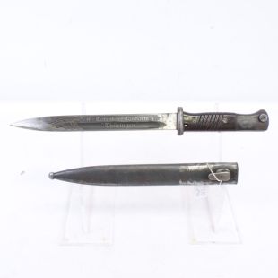 K98 Original Bayonet engraved with SS-Totenkopfstandarte 3 "Thuringen"