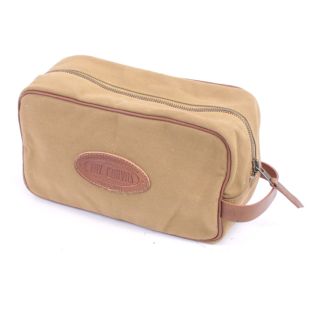 Kay Canvas Vintage Khaki Canvas Wash Bag