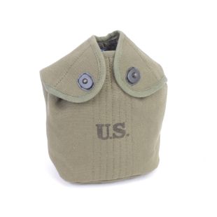 M1910 Canteen Cover US WW2 M1944 OD7 Water Bottle Pouch Green by Kay Canvas