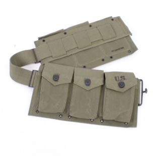 M1937 US BAR Magazine Belt in OD 7 Green by Kay Canvas