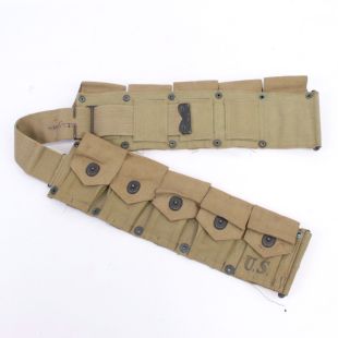 Original WW2 M1923 Garand belt OD #3. Ammo Belt #11