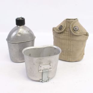 US WW2 M1941 Mounted Canteen Water bottle Set Original