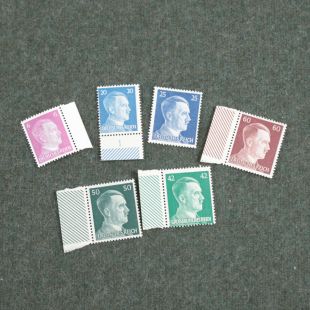 WW2 Hitler Postal Stamps x 6 Assorted Original