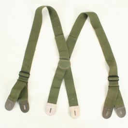 US WW2 Trousers suspenders 1943 Contract. Green.