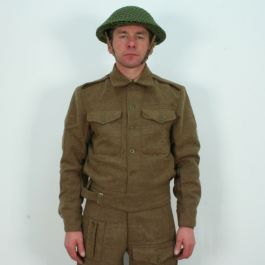 1940 British Army BD Battle Dress Wool Jacket by Kay Canvas