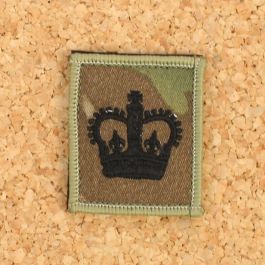 Hook and Loop Multicam Rank Patch Black WO2 CSM