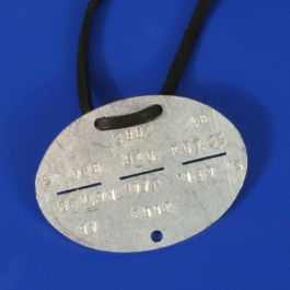 German Dog Tag Stamped