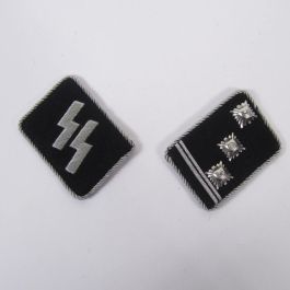 SS Obersturmfuhrer collar tabs