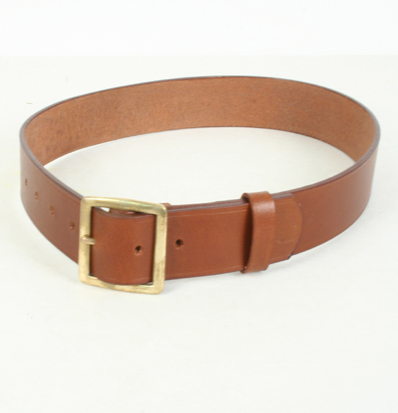 American Army 1940s Brown Leather Garrison Belt